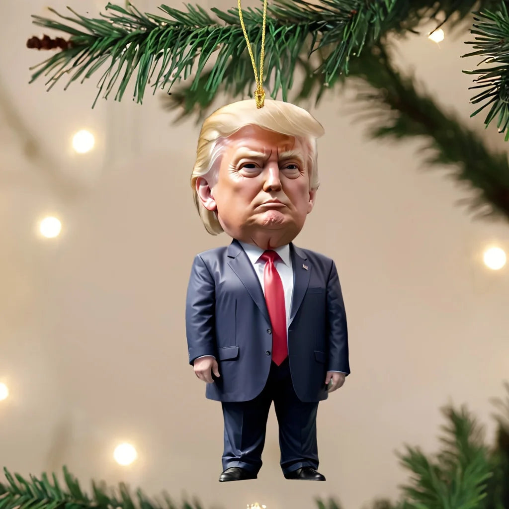 2D Donald Trump Tree Ornament