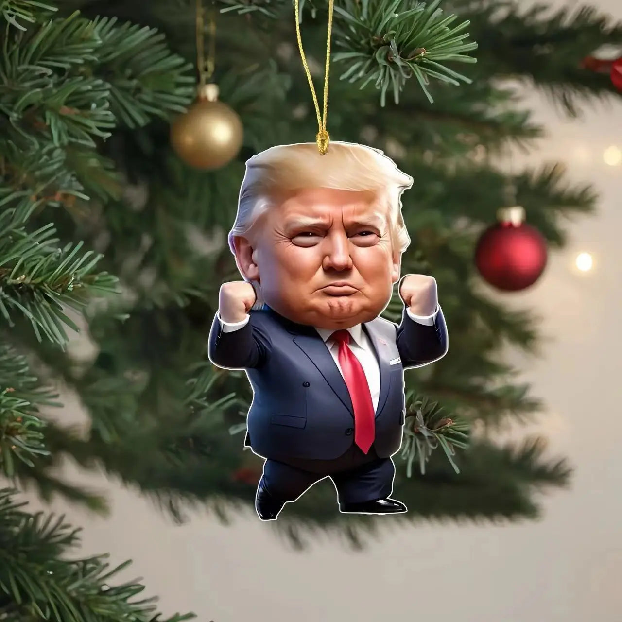 2D Donald Trump Tree Ornament