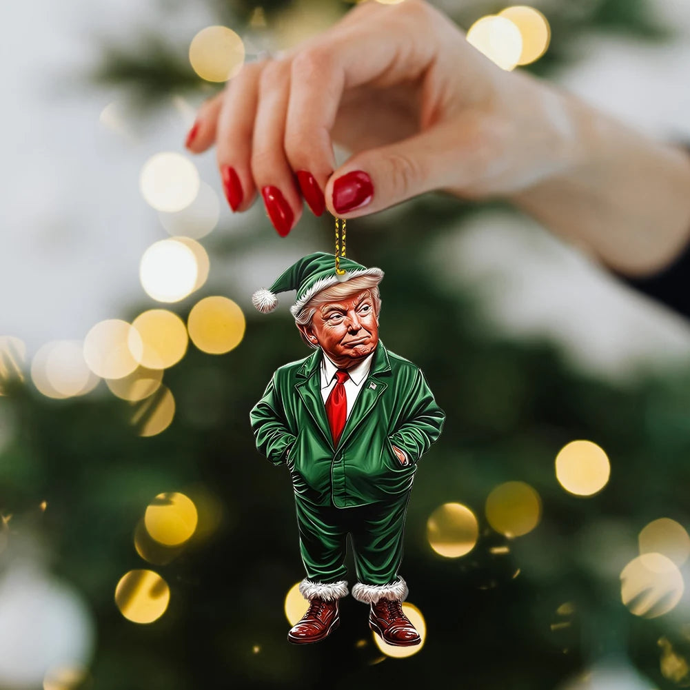 2D Donald Trump Tree Ornament