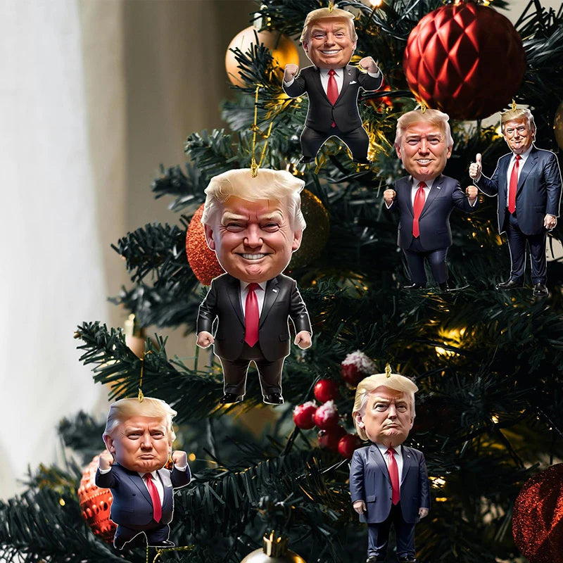 2D Donald Trump Tree Ornament (6 Piece Set)